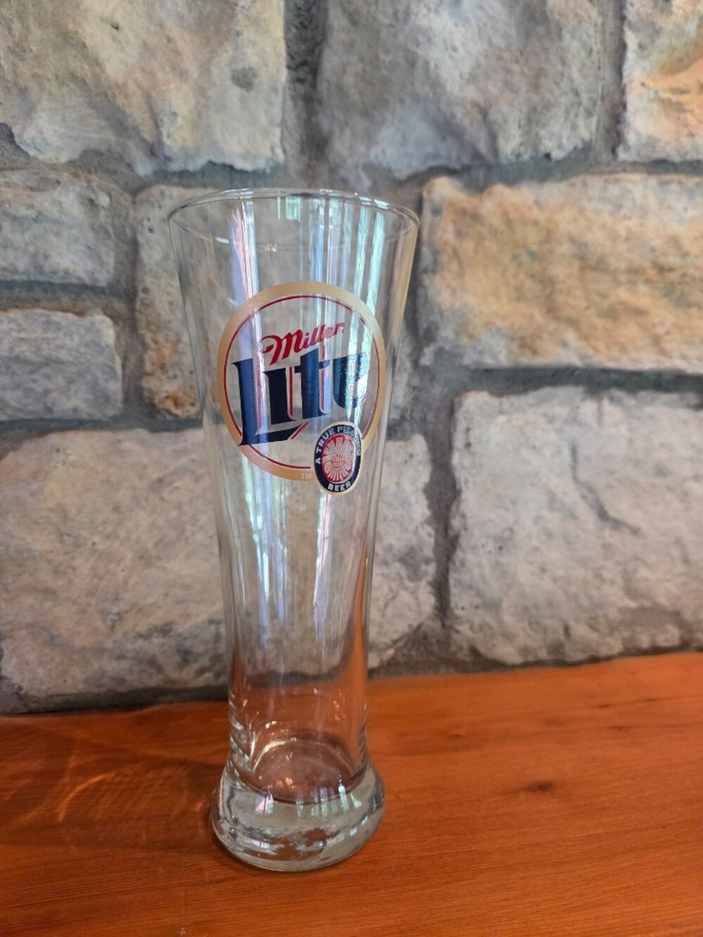 Vintage 1980's Miller Lite Pilsner Beer Glass Tapered 8.5" Tall